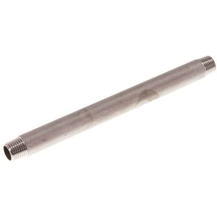 R 1/4'' RVS Dubbele Pijpnippel 20 Bar DIN 2982 - 160mm
