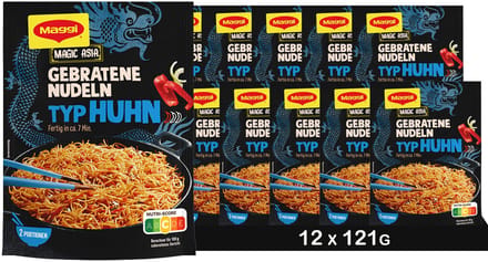 MAGGI Magic Asia Gebakken noedels met kip, 12 x 121g