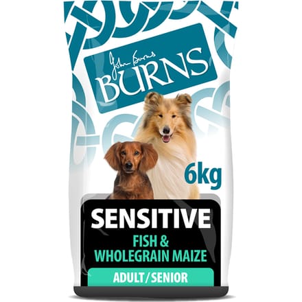 Burns Adult & Senior Sensitive - Vis & Volkoren Maïs - 6kg