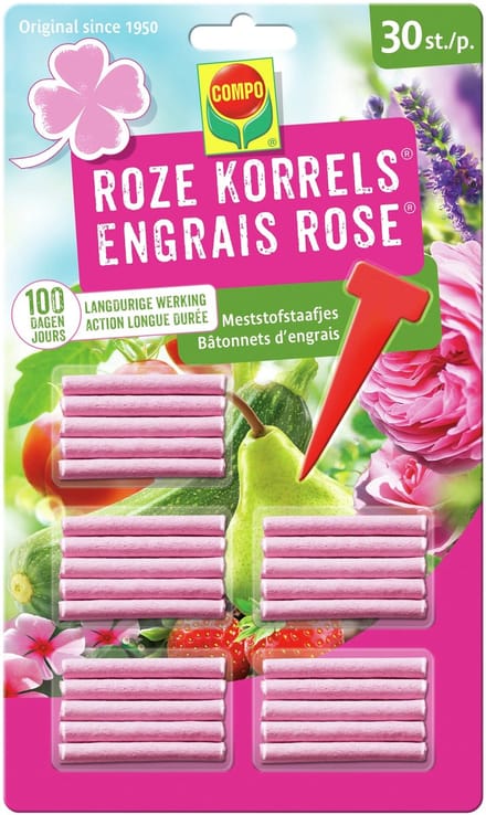 Compo Roze Korrel - meststofstaafjes - set van 30 stuks