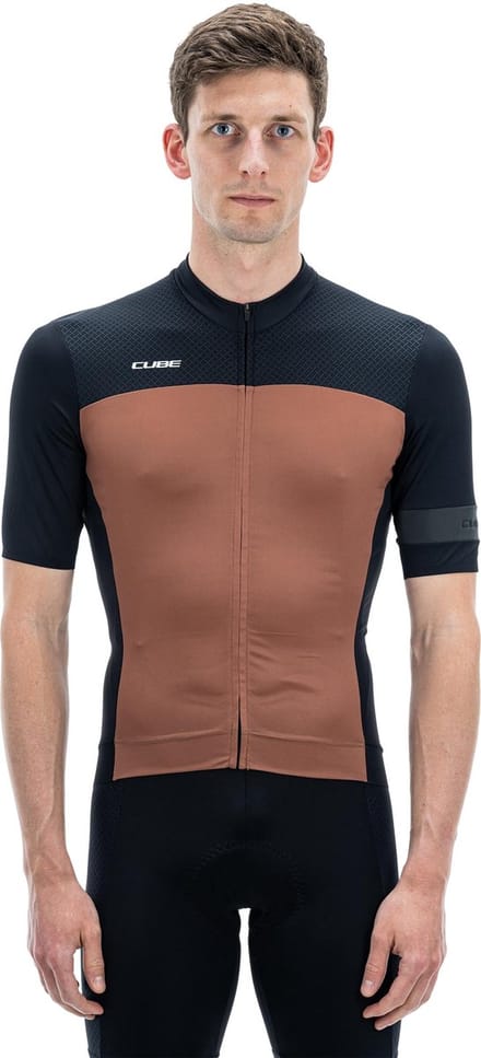 CUBE Fietsshirt BLACKLINE JERSEY S/S BLACK/BROWN M