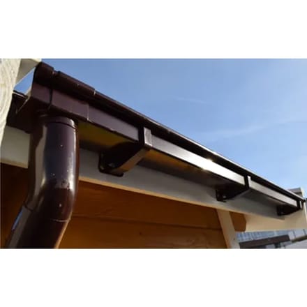 Weka Dakgootset - Kunststof - Bruin - Breedte 650cm - Voor Zadeldak