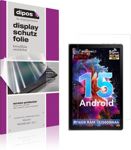 dipos – 2x Beschermfolie geschikt voor Muisoo MSOKB1001 10.1 | Krasbestendige & heldere Screenprotector Ultra-Thin