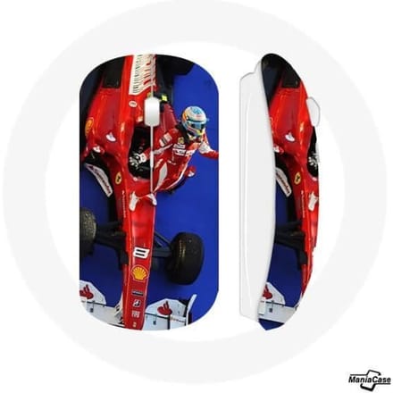 Souris Sans Fil - Fernando Alonso - Formule 1 - Rouge - USB WiFi - Compatible Mac et PC