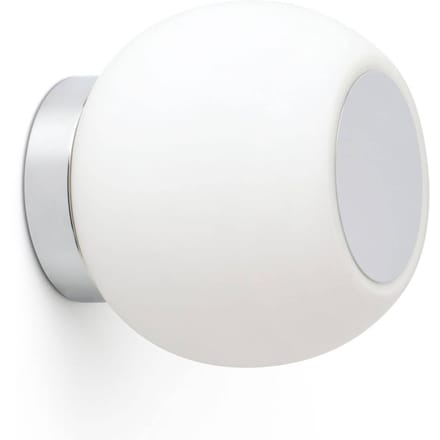 FARO BARCELONA LED wandlamp Moy in chroom met glazen kap