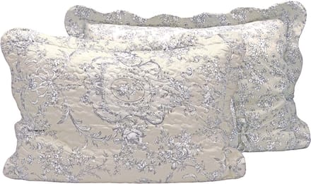 Lavandoux - Kussenslopen - Floral Toile - 60x70 - Beige - Set van 2