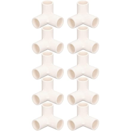 10 STUKS 3-weg pijpfittingen PVC plastic T-stuk elleboog hoekconnector 25mm binnendiameter wit wit