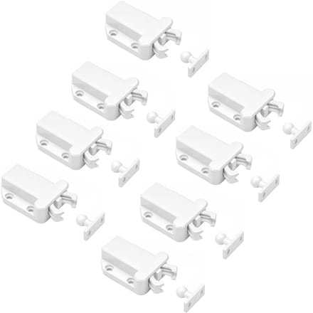 8 stuks Push-Open-sluitingen, wit