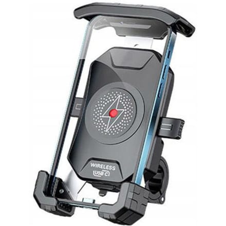 Universele smartphone- en fietshouder met draadloze en USB-C snellader