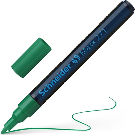 Schneider lakmarker - Maxx 271 - lijnbreedte 1-2 mm - groen - verfstift - S-127104