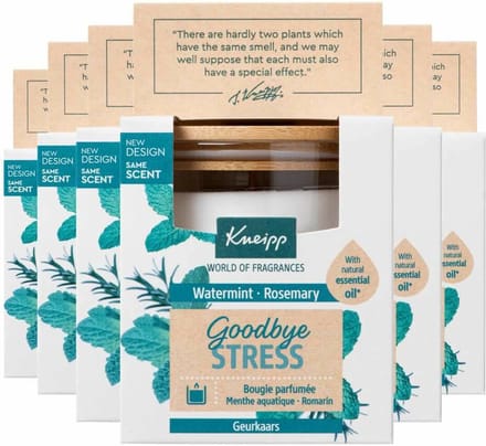 6x Kneipp Geurkaars Goodbye Stress - Watermint en Rosemary
