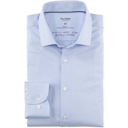 OLYMP Level Five 24/Seven Overhemd, Body Fit, Modern Kent, Bleu