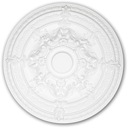 Plafond Rozet 156039 Profhome Sierelement plafond centrum rococo barok stijl wit Ø 65,9 cm