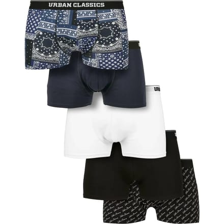 Urban Classics Boxershorts set -S- Organic 5-Pack bandana Multicolours