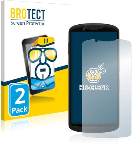 BROTECT - Screenprotector voor Zebra TC58/ TC53 - Folie Beschermfolie transparant 2 Stuks