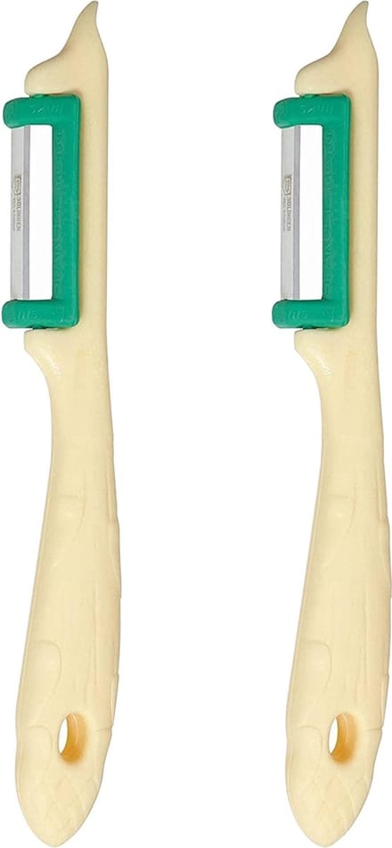 RÖR Solingen Groente-, Fruit- en Aspergeschiller – Ergonomisch & Duurzaam – Crème – Rechtshandig – 2 stuks