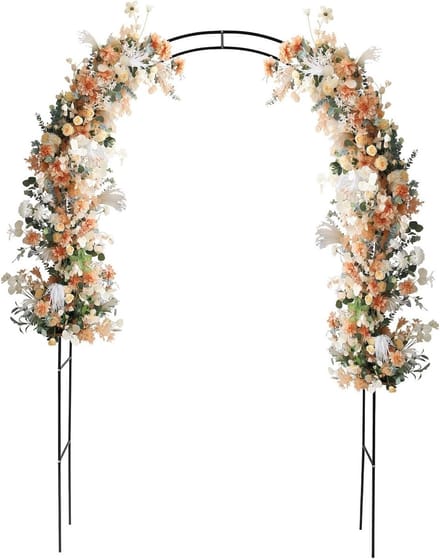 Rozenbogen Metaal - Tuinbogen Klimhulp - Planten Ondersteunen - Stabiele Constructie - 140 x 240 cm - Zwart