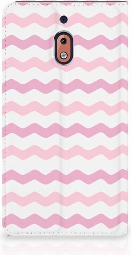 Nokia 2.1 2018 Hoesje met Magneet Waves Roze