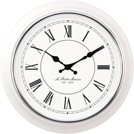 Mebus 19233 Wandklok Kwarts 40 cm x 40 cm x 5 cm x 50 mm Wit