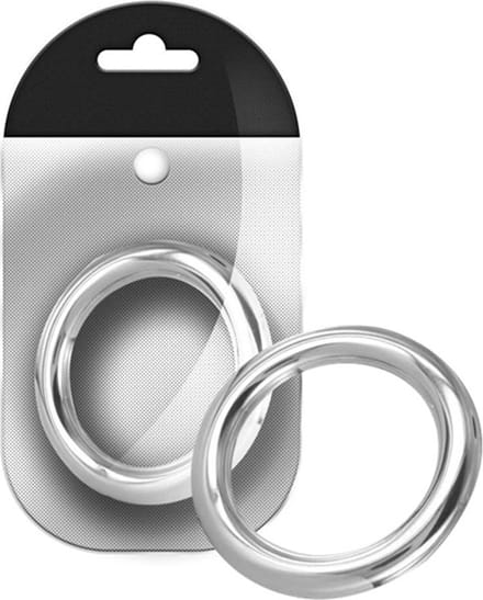 Black Label - Ronde Cockring - RVS - 10 mm breed 45 mm