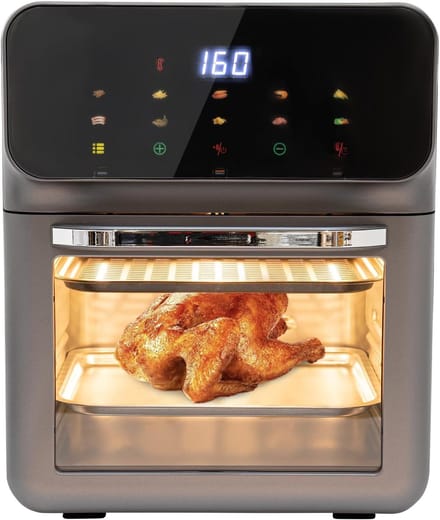 Elektrische Oven - Heteluchtfriteuse Stoom - Snel Koken - Visueel Touchscreen - Compact Formaat - Zwart