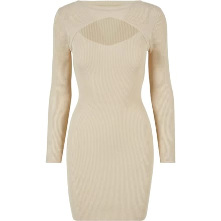 Urban Classics - Cut Out Kokerjurk - L - Beige