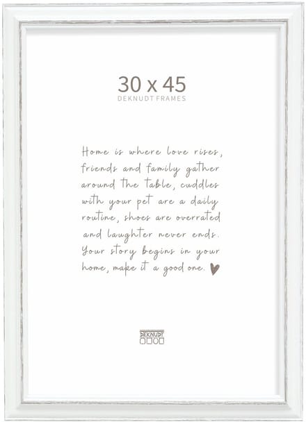 Deknudt Frames fotolijst S221H3 - wit met bruin accent - 30x45 cm