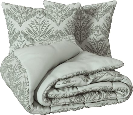 Atmosphera Dekbedovertrek set met 2 kussenslopen 240x220cm - Celadongroen