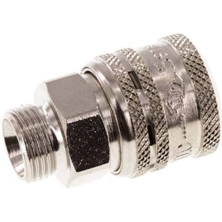 Staal/Messing DN 7.2 (Euro) Safety Luchtkoppeling Snelkoppeling G 3/8 inch Buitendraad - CLS7-M-EN-SE-038