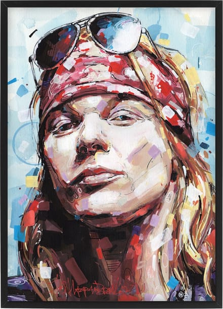 Axl Rose print 30,6x43 cm (A3) *ingelijst & gesigneerd