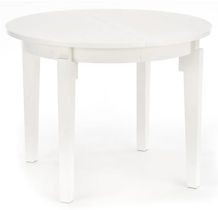 Uitschuifbare ronde eettafel Sorbus 100 cm breed in wit