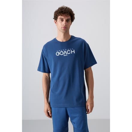 Oversized Logo Patch Crew Neck T-shirt