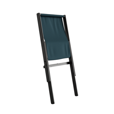 Karup Boogie klapstoel - 757 Petrol Blue - 202 black lacquered