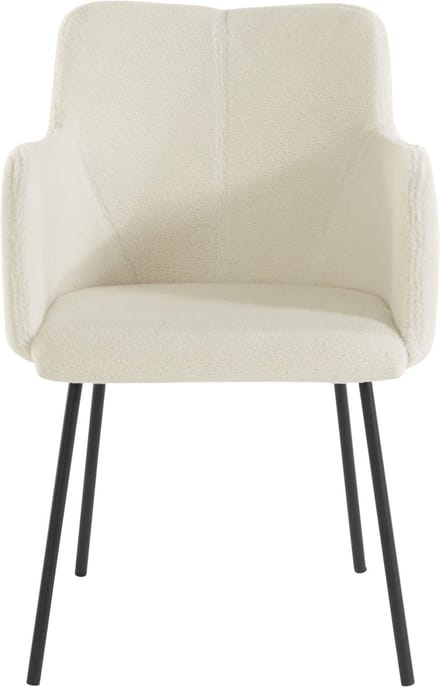 Jolie-Eetkamerstoel - Set van 2 - Wit Teddy