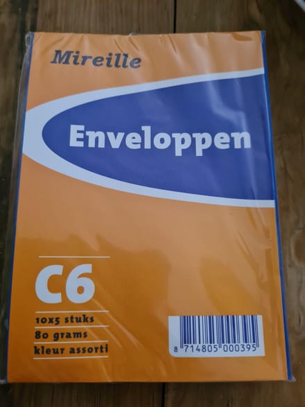Mireille Enveloppen C6 80gram kleur assorti