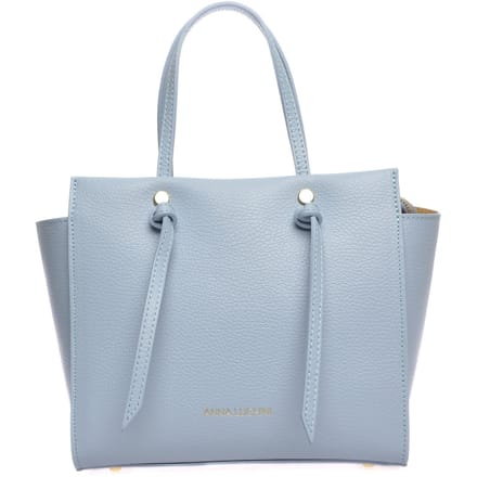 Anna Luchini Turquoise Rundleer Tas