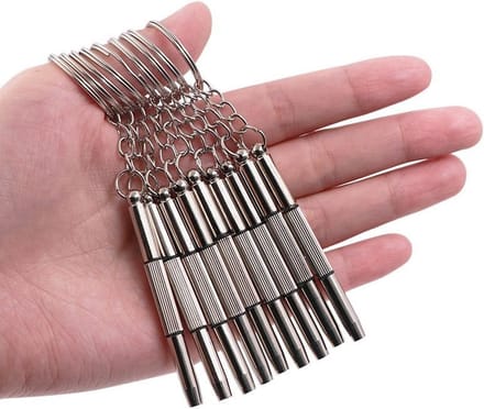3 in 1 -Bril Schroevendraaier - Mini brilreparatie schroevendraaier- Schroeven -Sleutelhanger - Zilverkleurig