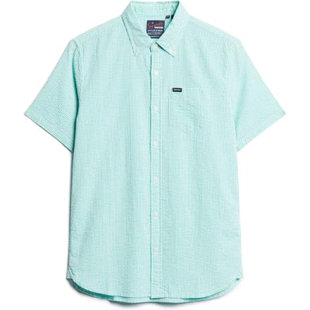 Superdry - Seersucker overhemd met korte mouwen - Heren - Shirts