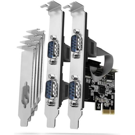 AXAGON PCEA-PSN PCIe-adapter met 4x seriële poorten - ASIX AX99100-chipset interface cards/adapter