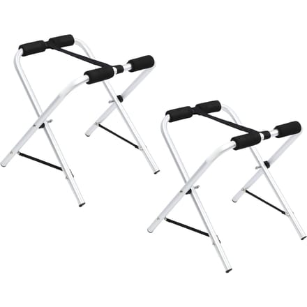 2 STUKS Opvouwbare Kajakstandaard 150 Lbs Capaciteit 17 Inch Hoog Draagbaar Kano Opbergrek voor Stand Up Paddle Board white
