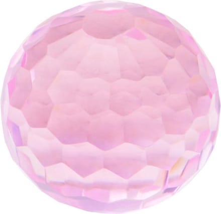 Quiges Verwisselbare Ring Steen Geslepen Bolletje 12mm - Roze - E12RHDC009