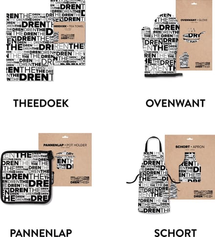 Drenthe keukentextiel voordeelpakket - Souvenirs Nederland