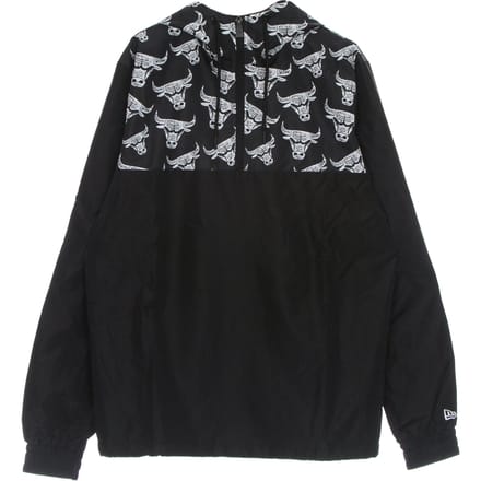 Pull-On Windjack Voor Heren Nba Distressed Logo Windjack Chibul Zwart