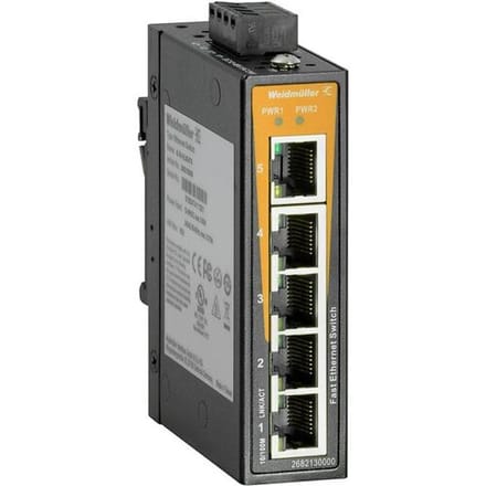 Weidmüller 2682130000 IE-SW-EL05-5TX Industrial Ethernet Switch 5 poorten 100 MBit/s PoE-functie