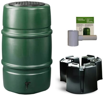 Harcostar - Regentonset Harcostar 227 liter - Groen + Voet + Vulautomaat