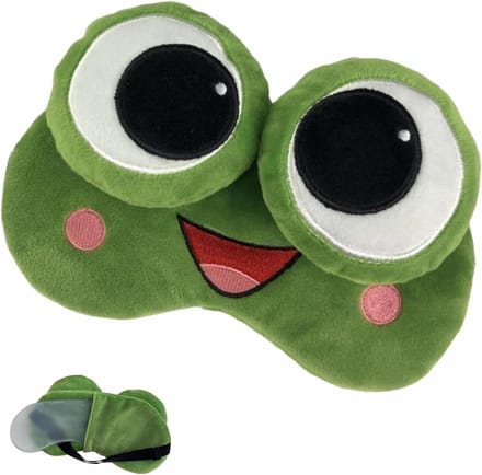 Oogmasker 3D Kikker - Pluche - Met Koelpads - Ademend - Voor Kinderen