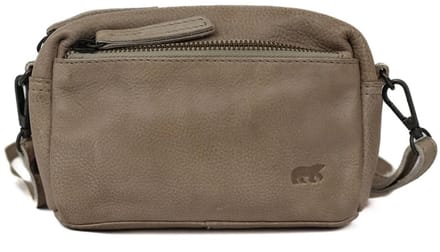 Bear Design Kleine Crossbodytas / Schoudertas Dames - Leer - Tamara - Taupe