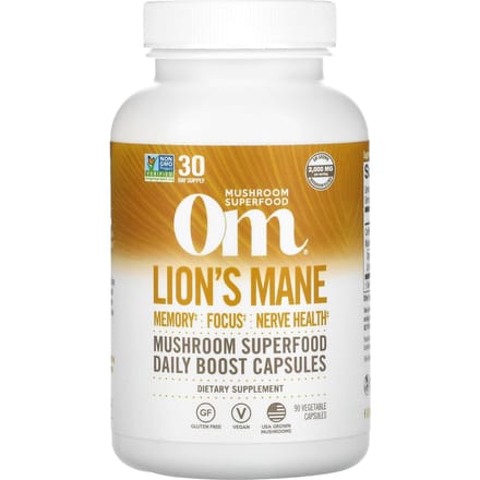 Om Mushrooms, Superaliment Helicopteranium, 2 000 mg, 90 Capsules Végétales (667mg par capsule)