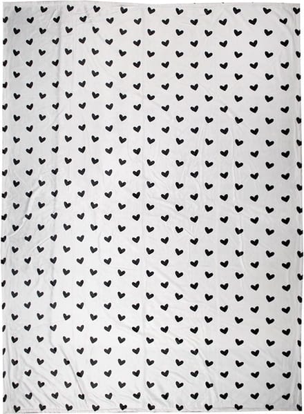 Clayre & Eef Plaid 130x170 cm Wit Zwart Polyester