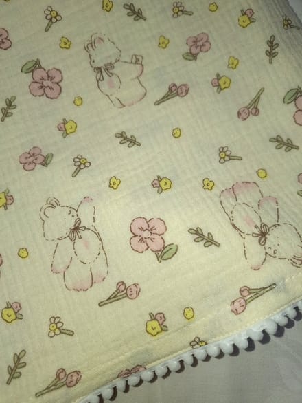 Oogappel Lieve Beertjes Hydrofiel Wieglaken 75x100 cm-Ecru-Mulitcolour